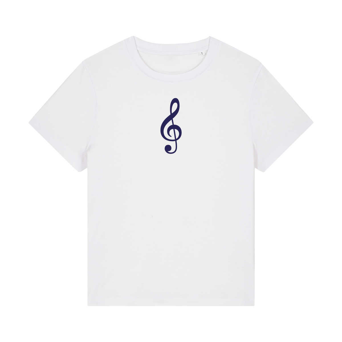 VENUS ANON 'TREBLE CLEF' TEE WHITE [SHORT FIT]